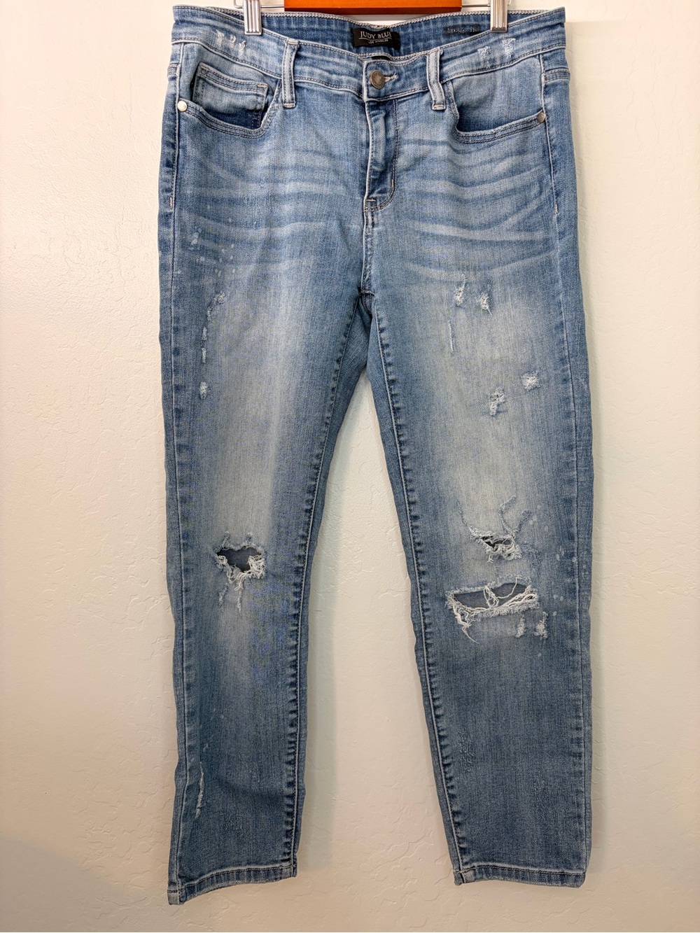Judy Blue Light Blue Distressed Skinny Jeans 0035